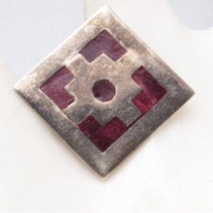 Vintage Sterling Silver Sugalite Pendant Purple